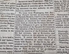 1839 Amistad Slave Ship News, Florida Fort M’Clure Indian Attacks Newspaper picture