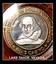 🎰 BILL'S CASINO NORTH LAKE TAHOE |  SILVER STRIKE COIN | 'SHAKESPEARE' |  $10 picture
