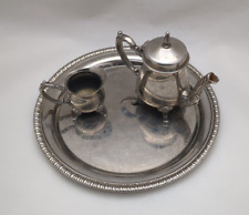 Vintage Elegance Silverware Teapot Creamer Tray picture