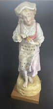 Early 19th Century German Porcelain Bisque Figurine Statue Eating Fruit  15Â picture