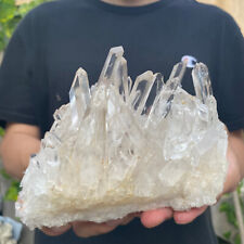 2.6LB Large Natural White Clear Quartz Crystal Cluster Rough Healing Specimen picture