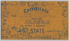Postcard Greetings from Alaska - Day it Became a State 1958 picture