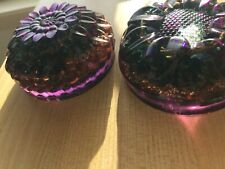 Orgonite Pair of Purple Flower Power Pucks 💝 Inc Tensors + Quartz FREE POST picture