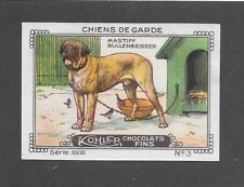 Rare 1931 France Nestle Cailler Kohler Dog Art Trade Card ENGLISH MASTIFF  picture