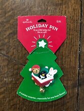 Hallmark Pin Christmas Penguin Bear Rabbit Holiday Carol Jingle Brooch 2