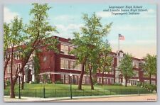 Logansport Indiana, High School and Lincoln Junior High School, Vintage Postcard picture