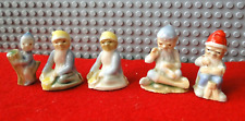 5 Vintage WADE Whimsies Gnomes Pixies Figures Lucky Leprechauns England Fairy picture