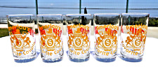 Vintage Set of 5  Seagram’s & 7UP Highball Glasses EUC picture