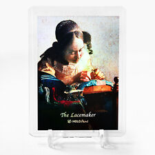 THE LACEMAKER (Johannes Vermeer) Painting Card 2023 GleeBeeCo Holo Paint #TC9A picture