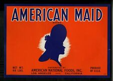 American Maid Brand - Pear Crate Label - California picture