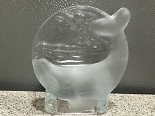 Partylite Retired Frosted Whale Sea Votive Candle Holder w/Tea Light in EUC picture