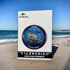 Sea World 2023 Pass Member Shark Pinback Button picture