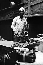 American Jazz Saxophonist Pharoah Sanders in Paris -1975- Celebrity Photo Print picture