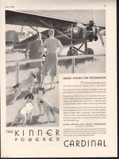 1930 AVIATION PLANE SETTER CARDINAL KINNER GLENDALE CA  DECO DECOR PRINT AAV-105 picture