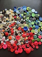 Assorted Lot Of Vintage Buttons Plethora Of Shapes, Sizes and Colors picture