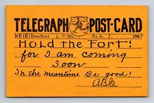 Telegraph Post Card Hold The Fort Postcard c1907 picture