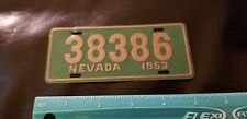 Vintage 1950’s NEVADA BICYCLE LICENSE PLATE picture