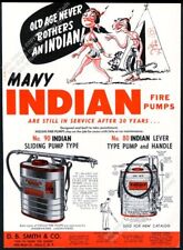 1957 Indian Fire Pump pinup woman art vintage trade print ad picture