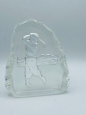 Vintage 3D Frosted Glass Golf Golfer Paperweight Desk Gift Decoration picture