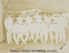 Rare 1920 USS Nevada BB-36 Battleship Warrant Officers Photo US Navy Warship picture