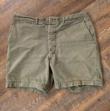 WWII Modded US Army HBT Olive Trouser Turned Shorts Size 40 picture