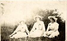 1900's Original RPPC Postcard ~ Three Sweet Females Enjoying The Outdoors picture