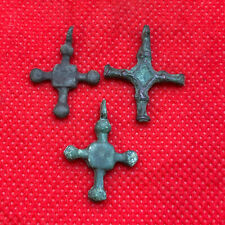 Rare Ancient Vikings Amulet Pendant Suspension Relic with History Crosses picture