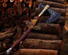 Medieval God of War Kratos Axe Fully Handmade Replica with Leather Sheath Gift picture
