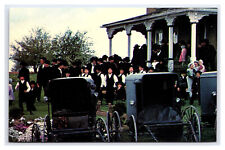 Amish Worship Gathering Heart Of Dutchland Pennsylvania Postcard picture