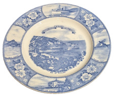 STAFFORDSHIRE SOUVENIR PLATE AVALON CATALINA ISLAND CA. FLYING FISH SEAL ROCKS+ picture
