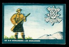 1955 Kelloggs Canada PEP Card CANADIAN HIGHLANDERS FC70-2 Cereal Black Border picture