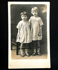 Antique Photo Postcard 2 Young Children Kids Photograph Picture Portrait picture
