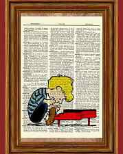 Schroeder Charlie Brown Dictionary Art Print Picture Poster Peanuts Piano Gift picture