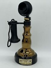 VTG 1978 Jim Beam 1897 Desk Set Brass Telephone Decanter Bottle Rare picture