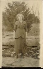 RPPC woman real photo it resembles me fearful hair 1913 Ewing to La Grange MO picture