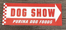 Original 1950s Purina Dog Foods Dog Show Sign Red White New Old Stock picture