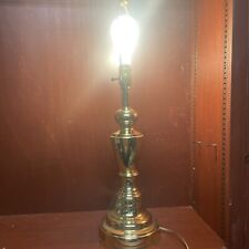 18” Vintage Leviton Brass Table Lamp Has 4 Brightness Settings Base Is 6.5” picture
