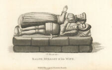 Sir Ralph Staley, lord of the Manor of Stalybridge. Mottram church. Aikin 1795 picture