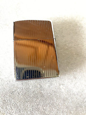 1972 Zippo Engine Turned Chrome Not Engraved No Box Vintage 70s Pin Stripe picture