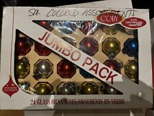 vintage box of 24 coby glass christmass tree ornaments small picture