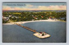 Palmetto FL-Florida, New Palmetto Pier, Antique Vintage Souvenir Postcard picture