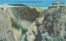 Postcard Colorado Suspension Bridge over Royal Gorge Highest Bridge in the World picture