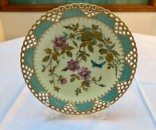 Derby Porcelain Aesthetic Period Gilt & Enamelled Botanical Themed Cabinet Plate picture