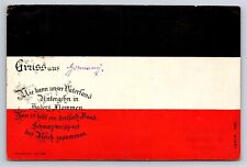 Postcard German Empire Flag Gruss aus Germany Patriotic Fatherland c1900 AD28 picture