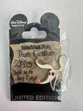 WDI Haunted Mansion Holiday Death Certificate Zero LE 300 Disney Pin (B) picture