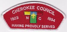CSP - CHEROKEE (NC) COUNCIL - S-6 - COUNCIL DEATH -  MERGED IN 1994 - 1200 MADE picture