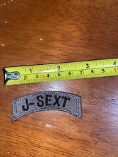 MILTARY J-SEXT TAB OLIVE ROCKER PATCH VETERAN picture