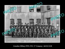 8x6 HISTORIC PHOTO OF CANADIAN MILITARY WWI C COMPANY 6th DCO REGIMENT c1913 picture