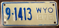 1975 Wyoming Motorcycle License Plate picture
