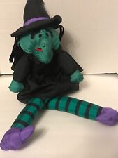 Vintage Halloween Witch Decor Nylon Stuffed Witch International Silver Co 1994 picture